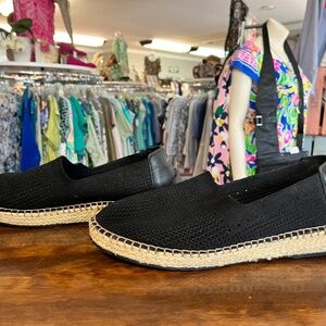 Cole Haan Cloudfeel Stitchlite Black Espadrille Flats